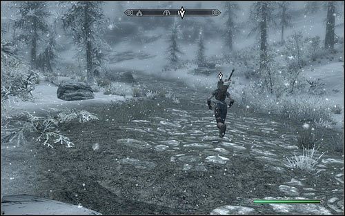 Jeżeli udało Ci się przekonać jednego z oberżystów do wyjawienia szczegółów na temat kuriera, to informacja na temat jego aktualnego położenia zostanie dodana do Twojej mapy - Fałszywy front | Questy Legionu Cesarskiego | Solucja Skyrim - Skyrim - poradnik, mapy, questy