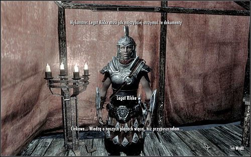 Otwórz mapę świata i powróć do miejsca pobytu Rikke, czyli do lokacji Obóz Cesarskich w Bieli - Fałszywy front | Questy Legionu Cesarskiego | Solucja Skyrim - Skyrim - poradnik, mapy, questy