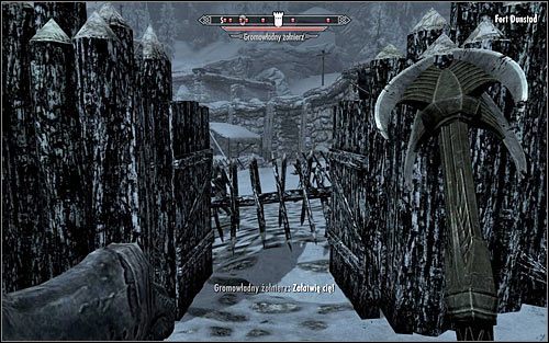 Do fortu można przedostać się na dwa zasadnicze sposoby - Bitwa o fort Dunstad | Questy Legionu Cesarskiego | Solucja Skyrim - Skyrim - poradnik, mapy, questy
