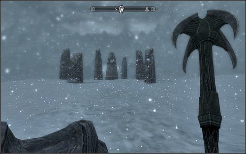 Skorzystaj z jednej ze ścieżek prowadzących na najwyższy punkt wyspy - Dołączenie do Gromowładnych | Questy buntu Gromowładnych | Solucja Skyrim - Skyrim - poradnik, mapy, questy