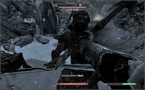 Ruszaj śladami pozostałych gromowładnych żołnierzy, docierając do obozowiska legionistów - Wyszczerbiona Korona (1) | Questy buntu Gromowładnych | Solucja Skyrim - Skyrim - poradnik, mapy, questy