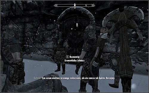 Niezależnie od wybranej taktyki działania pamiętaj o tym żeby nie stosować broni, mocy i czarów o charakterze obszarowym, albowiem wiąże się to z dużym ryzykiem zranienia sojuszników, którzy oczywiście na tego typu akcje mogą wrogo zareagować - Wyszczerbiona Korona (1) | Questy buntu Gromowładnych | Solucja Skyrim - Skyrim - poradnik, mapy, questy