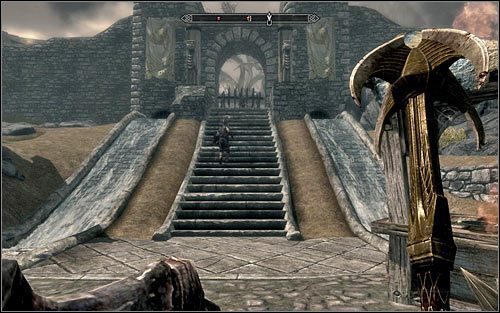 Ruszaj na wschód, gdyż pierwsza spośród ścieżek prowadzących na północ będzie niedostępna - Bitwa o miasto Biała Grań (2) | Questy buntu Gromowładnych | Solucja Skyrim - Skyrim - poradnik, mapy, questy