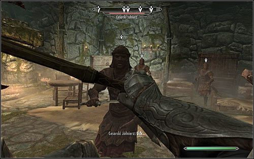 Przystąp do starannego zabezpieczania kolejnych pomieszczeń fortu - Na ratunek! (2) | Questy buntu Gromowładnych | Solucja Skyrim - Skyrim - poradnik, mapy, questy