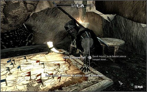 Wyjdź z Grodu Podkamień, otwórz mapę świata i powróć do odwiedzanego niedawno Obozu Gromowładnych na Pograniczu - Istotna danina (2) | Questy buntu Gromowładnych | Solucja Skyrim - Skyrim - poradnik, mapy, questy