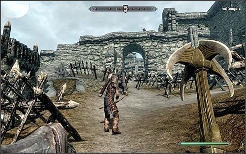 Do fortu można przedostać się na kilka różnych sposobów - Bitwa o fort Sungard | Questy buntu Gromowładnych | Solucja Skyrim - Skyrim - poradnik, mapy, questy