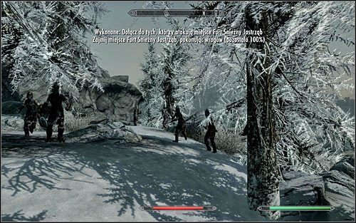 W celu dotarcia do swoich sojuszników nie musisz się na szczęście nigdzie wspinać - Bitwa o fort Śnieżny Jastrząb | Questy buntu Gromowładnych | Solucja Skyrim - Skyrim - poradnik, mapy, questy