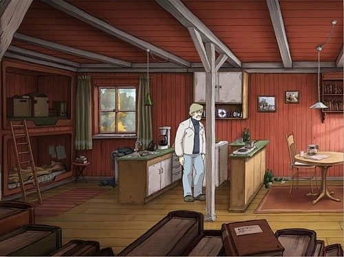 Z dolnej półki wiszącej nad lodówką szafki zabierz butelkę oleju rzepakowego - Poradnik do gry - Prolog - Napraw generator pary | A New Beginning Odrodzenie - A New Beginning: Odrodzenie - poradnik do gry