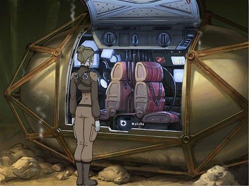 Zbliż się do kapsuły czasu i zajrzyj do jej wnętrza (kursor kierunkowy) - Ustaw antenę | Rozdział 1 - Ołowiane powietrze | A New Beginning Odrodzenie - A New Beginning: Odrodzenie - poradnik do gry