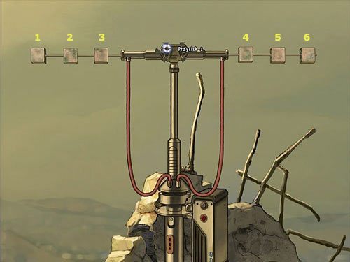 Następnie przyciskami (fosforyzują na zielono po zainstalowaniu każdej kostki) umiejscowionymi z obu stron głównego guzika, którym wcześniej rozstawiałeś ramiona części T, sprawdzaj układ płytek w kostkach na kolejnych slotach - Ustaw antenę | Rozdział 1 - Ołowiane powietrze | A New Beginning Odrodzenie - A New Beginning: Odrodzenie - poradnik do gry