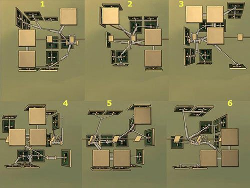 Jak pisałam, 3 kostki znajdujące się po jednej stronie muszą tworzyć razem komplet 9 płytek (co oznacza, że płytki po jednej stronie nie mogą być umiejscowione na tych samych polach) - Ustaw antenę | Rozdział 1 - Ołowiane powietrze | A New Beginning Odrodzenie - A New Beginning: Odrodzenie - poradnik do gry
