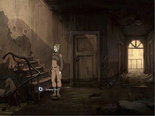 Wyciągnij zatem obluzowany żelazny pręt z uszkodzonej barierki przy schodach i wyważ nim drzwi - Znajdź Nigela | Rozdział 1 - Ołowiane powietrze | A New Beginning Odrodzenie - A New Beginning: Odrodzenie - poradnik do gry