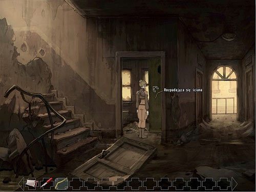 Zerwij ją i prętem potraktuj rozpadającą się ścianę za nią - przebijesz się do sąsiedniego pomieszczenia - Znajdź Nigela | Rozdział 1 - Ołowiane powietrze | A New Beginning Odrodzenie - A New Beginning: Odrodzenie - poradnik do gry