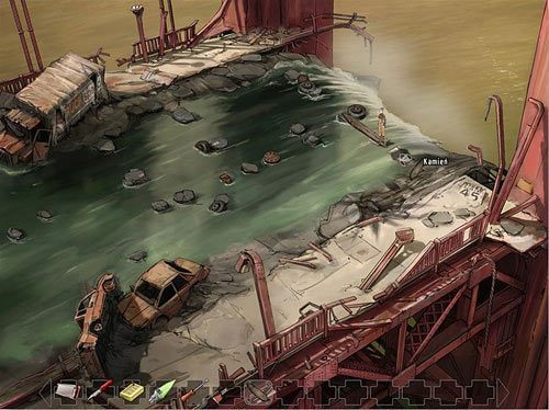 Przejdź na jej koniec i o kolejny kamień oprzyj krótką deskę - Wydostań kolegów z tarapatów | Rozdział 1 - Ołowiane powietrze - A New Beginning: Odrodzenie - poradnik do gry