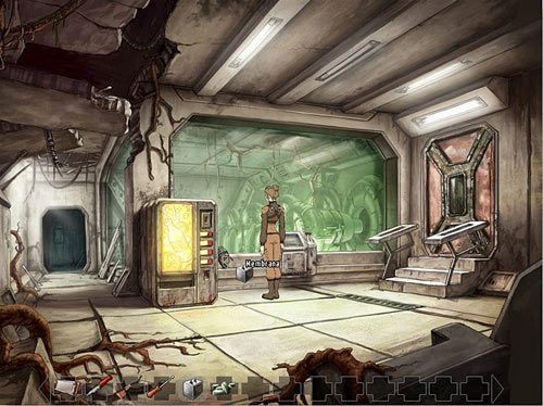 Zauważ, że w pomieszczeniu stoi automat spożywczy - Przyrządź jadalny posiłek | Rozdział 2 - Noc w hotelu Global | A New Beginning - A New Beginning: Odrodzenie - poradnik do gry