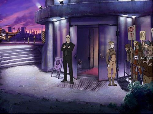 Porozmawiaj z wydzierającymi się po prawej demonstrantami - Dostań się na konferencję | Rozdział 4 - Konferencja | A New Beginning - A New Beginning: Odrodzenie - poradnik do gry