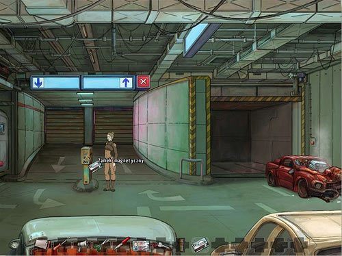 Następnie pakuj się do windy, a w garażu przejdź w lewo - na wprost wejścia na słupku znajduje się zamek magnetyczny - Umożliw Salvadorowi ucieczkę | Rozdział 4 - Konferencja | A New Beginning - A New Beginning: Odrodzenie - poradnik do gry