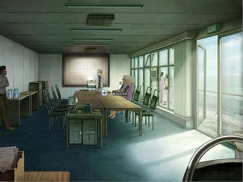 Potrzebujesz zatem czegoś w rodzaju kijka, w tym celu weź leżący na stole konferencyjnym wskaźnik - Podsłuchaj rozmowę na balkonie | Rozdział 5 - Atlas #1 | A New Beginning - A New Beginning: Odrodzenie - poradnik do gry