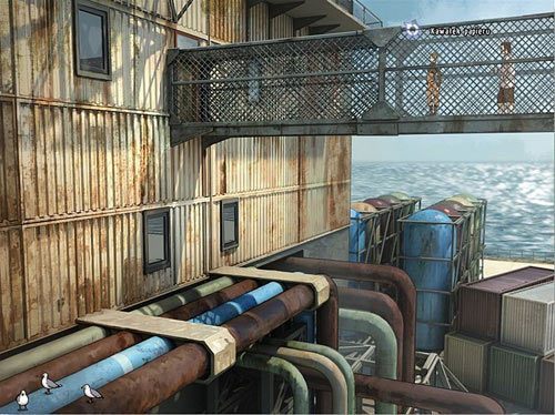 Spróbuj zabrać kawałek papieru, który wyrzucił łysol, a który upadł na dach pomostu - Dostań się do maszynowni | Rozdział 5 - Atlas #1 | A New Beginning - A New Beginning: Odrodzenie - poradnik do gry