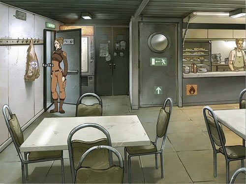 Możesz to sprawdzić, oglądając kurtkę, ale dopóki mężczyzna siedzi w kantynie, nie masz szans go zabrać - Wywab robotnika z kantyny | Rozdział 5 - Atlas #1 | A New Beginning - A New Beginning: Odrodzenie - poradnik do gry