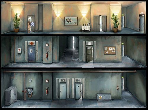 Opuść kantynę i wędruj na górne piętro, do biura Barneya (uchylone drzwi po lewej) - Wywab robotnika z kantyny | Rozdział 5 - Atlas #1 | A New Beginning - A New Beginning: Odrodzenie - poradnik do gry