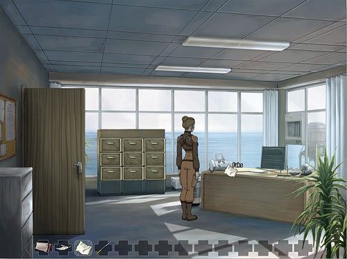 Teraz wystarczy instrukcję przefaksować (użyj kartki papieru na stojącym na biurku faksie) i za chwilę rozlegnie się komunikat, oznaczający, że Fay może już maszerować do kantyny - Wywab robotnika z kantyny | Rozdział 5 - Atlas #1 | A New Beginning - A New Beginning: Odrodzenie - poradnik do gry