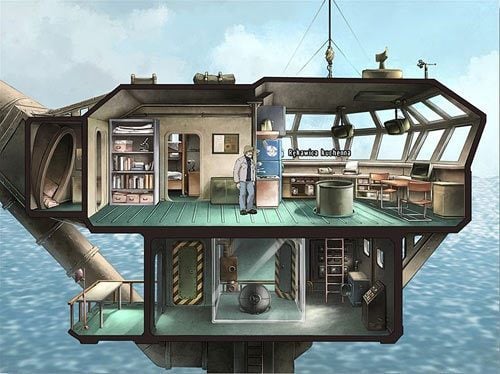 Ze wskaźnika i rękawicy kuchennej (jeśli nie masz jej w ekwipunku, wróć po nią - wisi z boku lodówki, stojącej mniej więcej w centrum kuchni) stwórz czerpak i wetknij go do dziury - Zbadaj, co było przyczyną pożaru w stacji alg | Rozdział 5 - Atlas #1 - A New Beginning: Odrodzenie - poradnik do gry