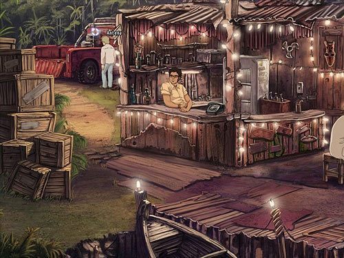 Ponieważ nie możesz odetkać rury wydechowej ręką, od stojącego przy barze (w głębi) samochodu odłam antenę i zegnij ją - Napraw ślizgacz i pozbądź się strażnika | Rozdział 7 - Bent Svensson nie żyje - A New Beginning: Odrodzenie - poradnik do gry