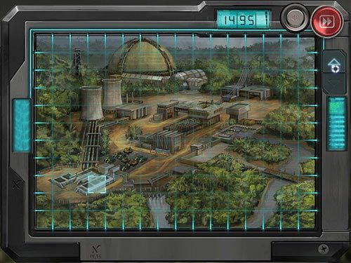 Zaznacz kwadracik na ich przecięciu (4 od lewej w 3 od dołu rzędzie) - lornetka przybliży ten obszar po wprowadzeniu odpowiednich parametrów, które zostały wydrapane pod dolnym X (14 - Dostań się do elektrowni (1) | Rozdział 8 - Plan Feniks | A New Beginning - A New Beginning: Odrodzenie - poradnik do gry