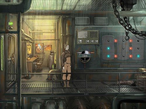 Najpierw zakręć 2x w prawo (nie patrz na to, ile razy Fay obraca zaworem w animacji, Ty masz wybrać obrót w prawo dwukrotnie, tak by w pierwszym zbiorniku zgasły wszystkie niebieskie lampki), aby całkowicie osuszyć pierwszy zbiornik - Dostań się do elektrowni (2) | Rozdział 8 - Plan Feniks | A New Beginning - A New Beginning: Odrodzenie - poradnik do gry