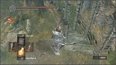 Przechodząc wyjściem po lewej dojdziemy do wielkiego kruka, a dalej cmentarza, na którym czają się szkielety - Firelink Shrine | Opis przejścia Dark Souls - Dark Souls - poradnik do gry