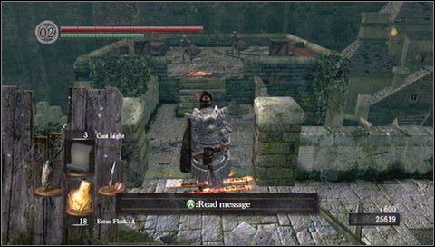 Po zabiciu wrogów rozwalamy skrzynie nieopodal - odsłonią zejście na dół - Undead Burg (1) | Opis przejścia Dark Souls - Dark Souls - poradnik do gry