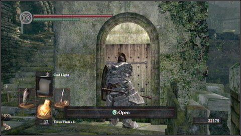 Przed nami trudny fragment tej lokacji - most obrzucany bombami - Undead Burg (2) | Opis przejścia Dark Souls - Dark Souls - poradnik do gry