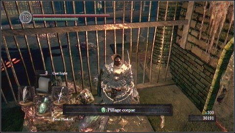 Wracamy do zamkniętych drzwi, otwieramy je i przedostajemy się do ogniska - Depths (2) | Opis przejścia Dark Souls - Dark Souls - poradnik do gry