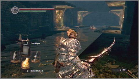 Biegniemy do końca kanału i zjeżdżamy na dół po zboczu - Depths (3) | Opis przejścia Dark Souls - Dark Souls - poradnik do gry