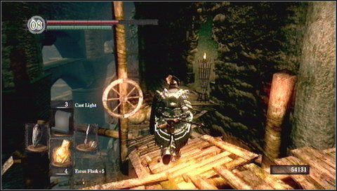 W środku zabijamy ghoula i zjeżdżamy windą na dół - Blighttown (3) | Opis przejścia Dark Souls - Dark Souls - poradnik do gry