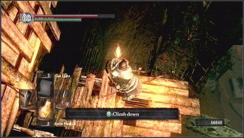 Podążamy dalej po drewnianych kładkach - trafimy na nowego wroga: Cragspidera - Blighttown (3) | Opis przejścia Dark Souls - Dark Souls - poradnik do gry