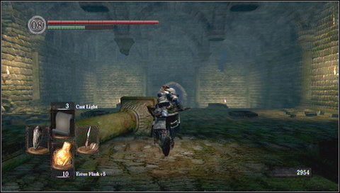 Wbiegamy do lasu i wypatrujemy pierwszego wroga - to chodzące krzewy - Darkroot Garden (1) | Opis przejścia Dark Souls - Dark Souls - poradnik do gry