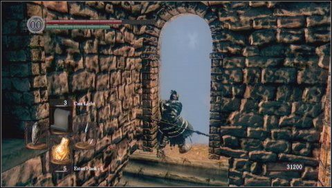 Wyjdziemy na zewnątrz - z tego miejsca prowadzą dwie drogi - Sens Fortress (3) | Opis przejścia Dark Souls - Dark Souls - poradnik do gry