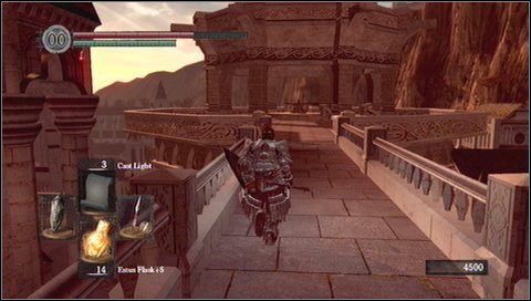 Wbiegamy do kolejnej windy i aktywujemy ją - Anor Londo (2) | Opis przejścia Dark Souls - Dark Souls - poradnik do gry