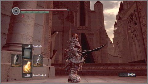 Pierwsza część tego trudnego momentu jest łatwa - biegniemy do góry - Anor Londo (3) | Opis przejścia Dark Souls - Dark Souls - poradnik do gry