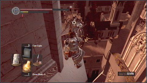 Po zabiciu wroga nie idziemy zabić jego kolegę po przeciwnej stronie (chyba, że chcemy bardzo ryzykować) - Anor Londo (3) | Opis przejścia Dark Souls - Dark Souls - poradnik do gry