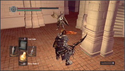 Idziemy do końca pomieszczenia i skręcamy do drzwi po lewej - Anor Londo (4) | Opis przejścia Dark Souls - Dark Souls - poradnik do gry