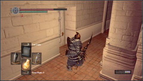 W środku znajduje się kominek - uderzamy go, aby odkryć tajne przejście - Anor Londo (4) | Opis przejścia Dark Souls - Dark Souls - poradnik do gry