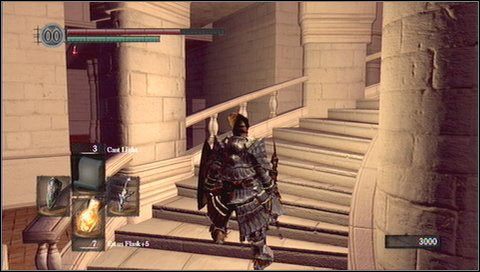 Na piętrze znajduje się parę skrzyń - część z nich to Mimici, więc na próbę uderzamy je - Anor Londo (4) | Opis przejścia Dark Souls - Dark Souls - poradnik do gry