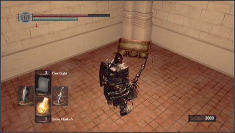 Po jednej stronie piętra znajduje się otwarte przejście na klatkę schodową, z której nie będziemy mogli skorzystać - Anor Londo (4) | Opis przejścia Dark Souls - Dark Souls - poradnik do gry