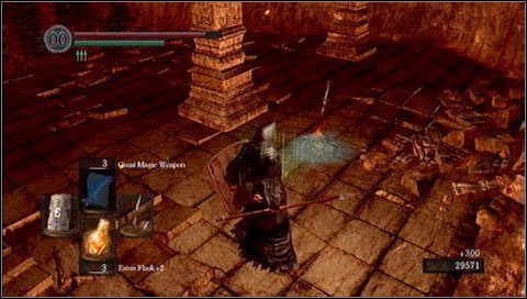 Pod stonogą znajdowało się ognisko - rozpalamy je - Demon Ruins (2) | Opis przejścia Dark Souls - Dark Souls - poradnik do gry