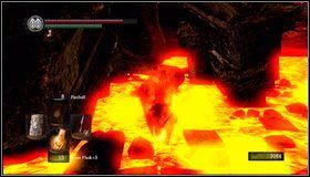 Po wyeliminowaniu wszystkich smoków ruszamy dalej na wprost od drugiej wieży, w stronę dachu leżącego w lawie - Lost Izalith (1) | Opis przejścia Dark Souls - Dark Souls - poradnik do gry