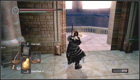 W środku znajdziemy dwóch wojowników i łucznika na półce książkami - The Dukes Archives II (2) | Opis przejścia Dark Souls - Dark Souls - poradnik do gry