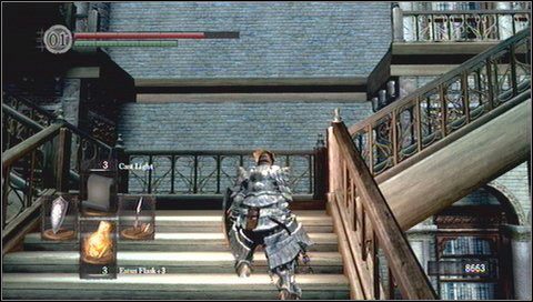 Po zwiedzeniu powyższej odnogi, wracamy do pomieszczenia, gdzie zeszliśmy po drabinie - The Dukes Archives II (2) | Opis przejścia Dark Souls - Dark Souls - poradnik do gry